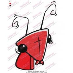 Red Head Ant Embroidery Design